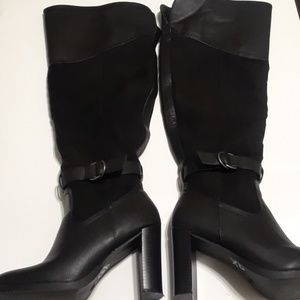 JUSTFAB BOOTS. - BLACK SUEDE